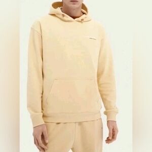 Scotch & Soda Amsterdam Couture Logo Hoodie - Pastel Yellow Size S